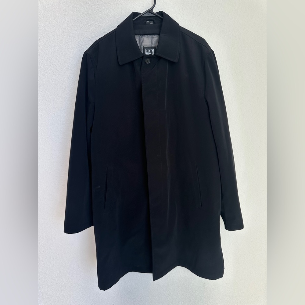 Ike Behar Black Peacoat men’s Medium knee length‎ jacket